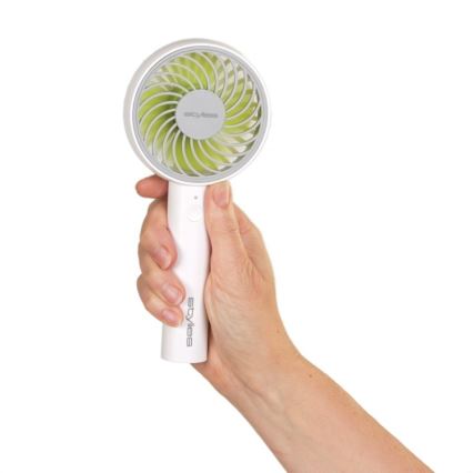 Stylies - Ventilatore portatile ricaricabile LACERTA 4W/5V 2500 mAh bianco