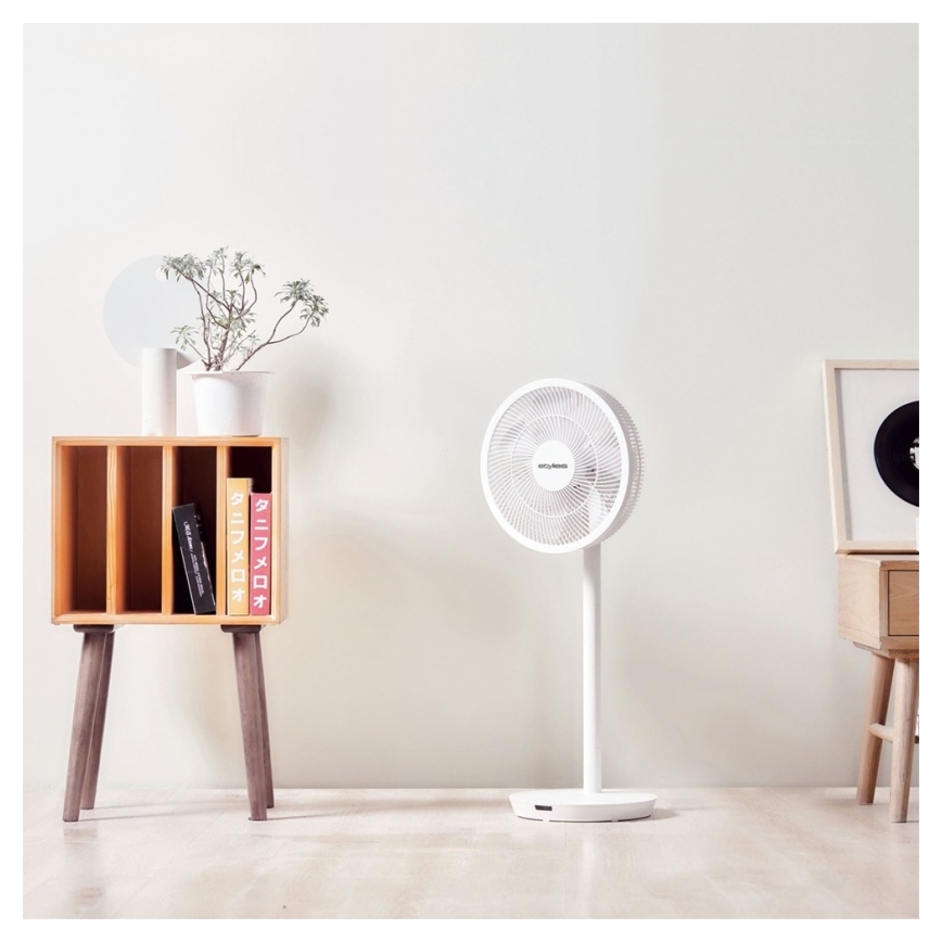 Stylies - Ventilatore a piantana 2 in 1 ANTILA 25W/230V 88 cm bianco + telecomando