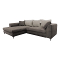Suite lounge angolare a L imbottita e pieghevole LAGOA sinistra taupe/grigio