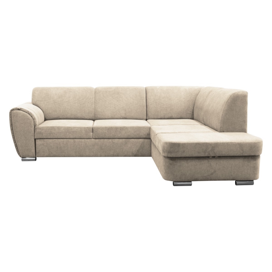 Suite lounge angolare a L imbottita e pieghevole SERPA destra beige