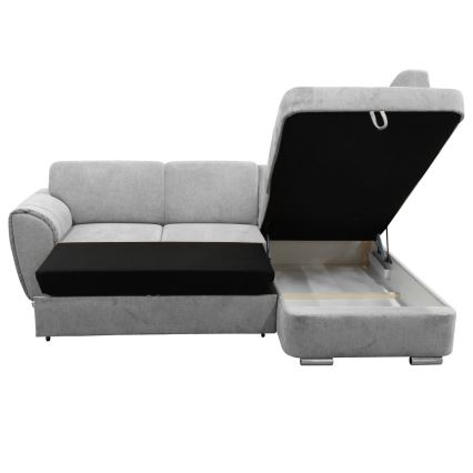 Suite lounge angolare a L imbottita e pieghevole SERPA destra grigio
