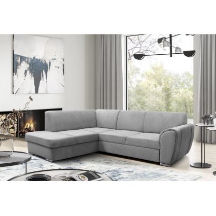 Suite lounge angolare a L imbottita e pieghevole SERPA sinistra grigio