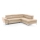 Suite lounge angolare a L in pelle pieghevole SALERNO II destra beige