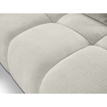 Suite lounge angolare imbottita e pieghevole a forma di L con contenitore ALMADA sinistra beige