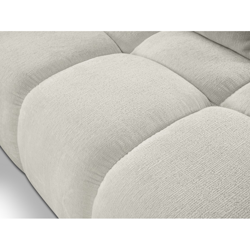 Suite lounge angolare imbottita e pieghevole a forma di L con contenitore ALMADA sinistra beige