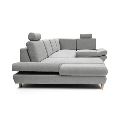 Suite lounge angolare imbottita e pieghevole a forma di U con contenitore AVESTA grigio