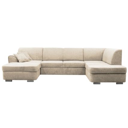 Suite lounge angolare imbottita e pieghevole a forma di U SERPA destra beige