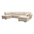 Suite lounge angolare imbottita e pieghevole a forma di U SERPA sinistra beige