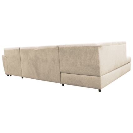 Suite lounge angolare imbottita e pieghevole a forma di U SERPA sinistra beige