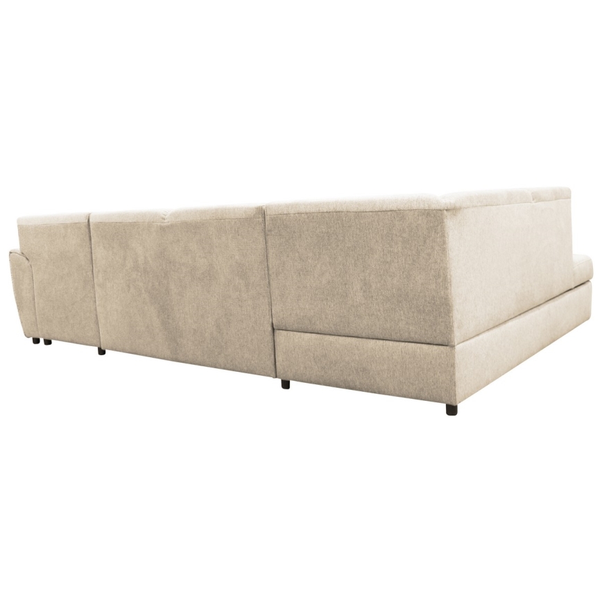 Suite lounge angolare imbottita e pieghevole a forma di U SERPA sinistra beige