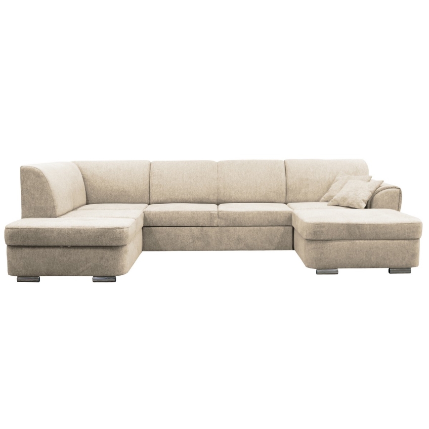 Suite lounge angolare imbottita e pieghevole a forma di U SERPA sinistra beige