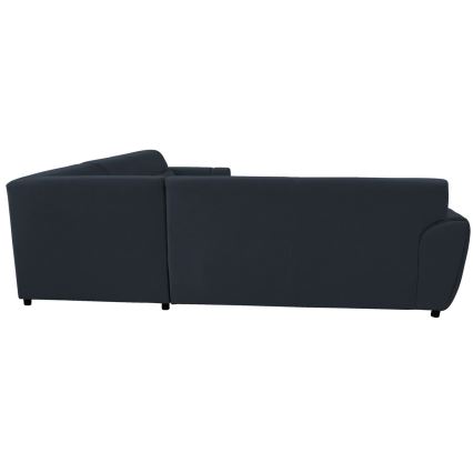 Suite lounge angolare imbottita e pieghevole a forma di U VISEU destra antracite/nero