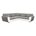 Suite lounge angolare imbottita e pieghevole a forma di U VISEU destra grigio/bianco