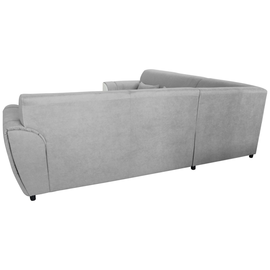 Suite lounge angolare imbottita e pieghevole a forma di U VISEU destra grigio/bianco