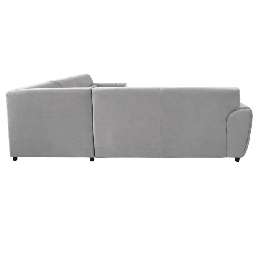 Suite lounge angolare imbottita e pieghevole a forma di U VISEU destra grigio/bianco
