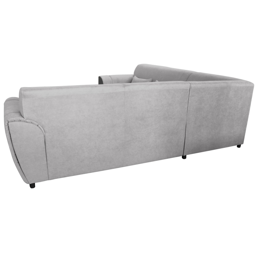 Suite lounge angolare imbottita e pieghevole a forma di U VISEU destra grigio/nero