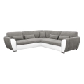 Suite lounge angolare imbottita e pieghevole a forma di U VISEU sinistra grigio/bianco