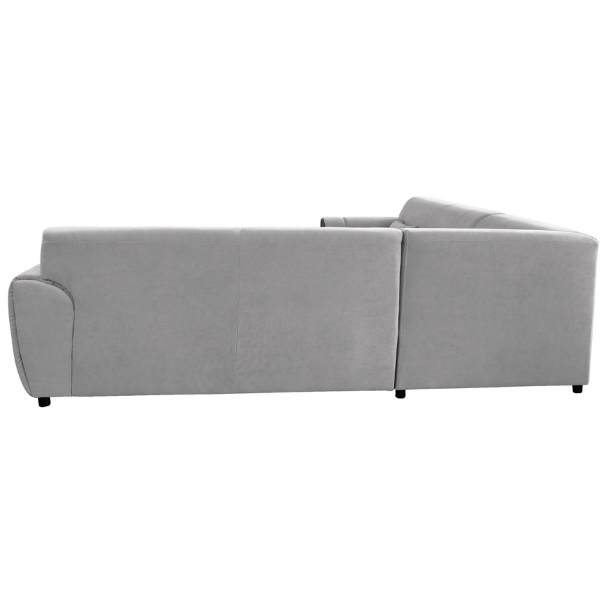 Suite lounge angolare imbottita e pieghevole a forma di U VISEU sinistra grigio/nero
