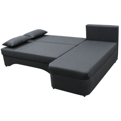 Suite lounge angolare imbottita e pieghevole universale a forma di U ALMEIDA antracite