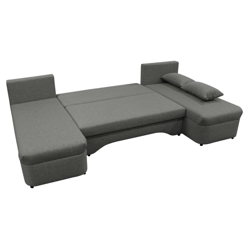 Suite lounge angolare imbottita e pieghevole universale a forma di U ALMEIDA antracite