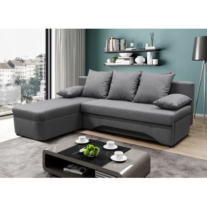 Suite lounge angolare imbottita e pieghevole universale a forma di U ALMEIDA grigio