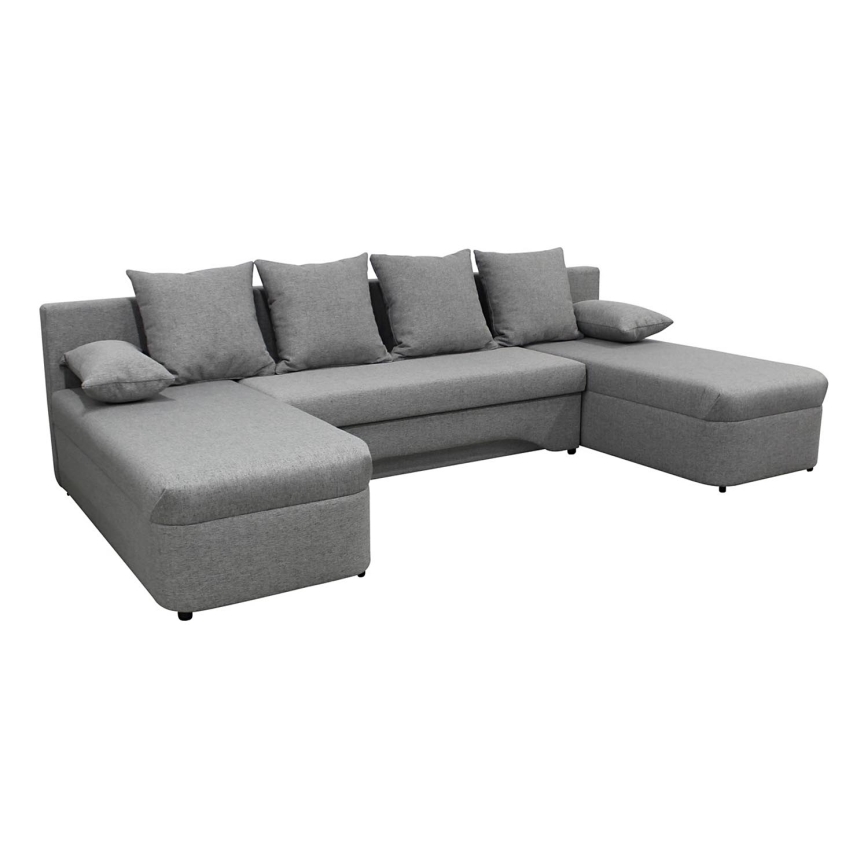 Suite lounge angolare imbottita e pieghevole universale a forma di U ALMEIDA grigio