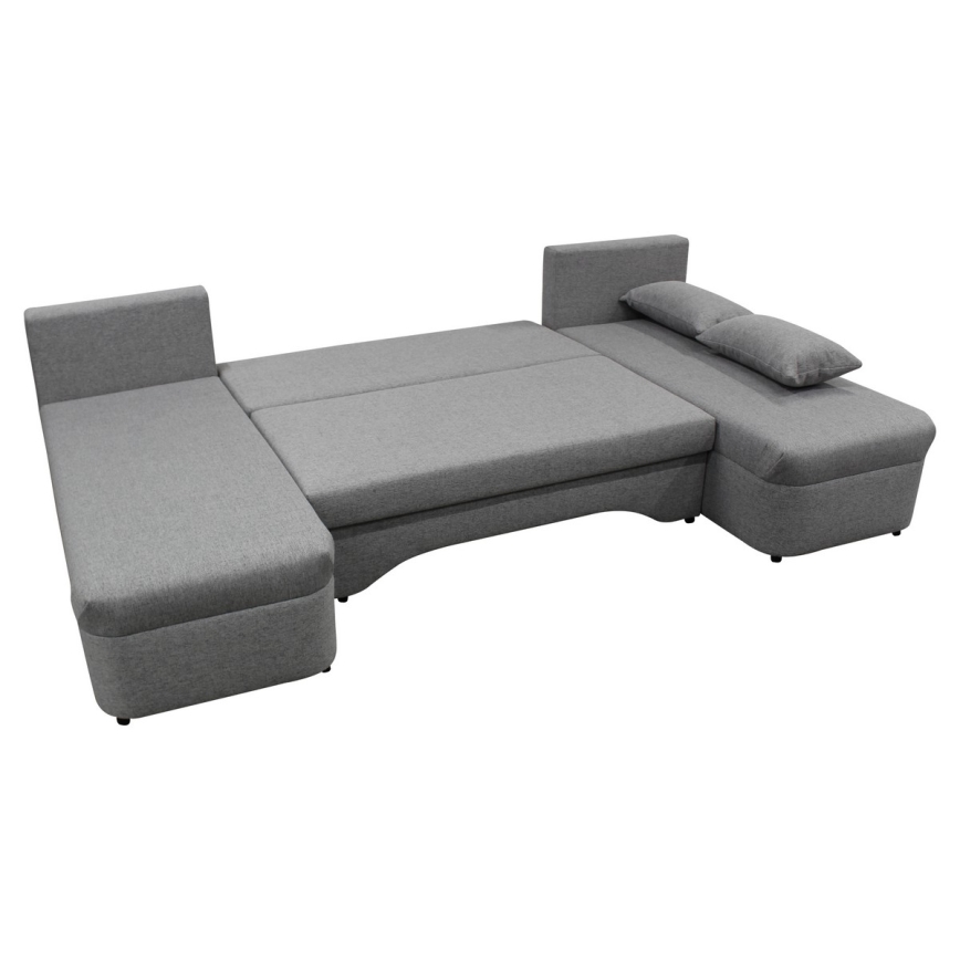 Suite lounge angolare imbottita e pieghevole universale a forma di U ALMEIDA grigio