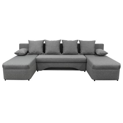 Suite lounge angolare imbottita e pieghevole universale a forma di U ALMEIDA grigio