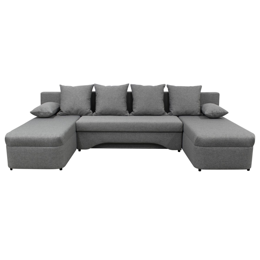 Suite lounge angolare imbottita e pieghevole universale a forma di U ALMEIDA grigio