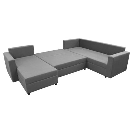 Suite lounge angolare imbottita e pieghevole universale a forma di U SEYA grigio