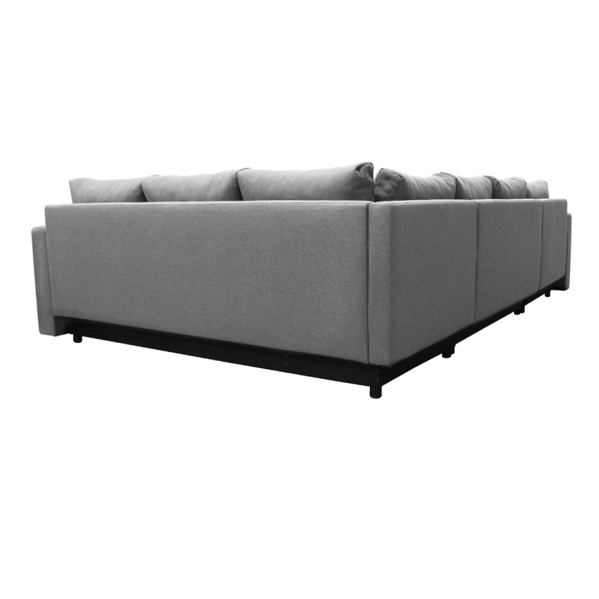Suite lounge angolare imbottita e pieghevole universale a forma di U SEYA grigio