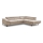 Suite lounge angolare pieghevole a forma di L con contenitore BRESCIA destra beige