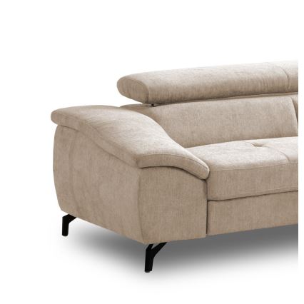 Suite lounge angolare pieghevole a forma di L con contenitore BRESCIA destra beige