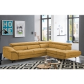 Suite lounge angolare pieghevole a forma di L con contenitore BRESCIA destra giallo
