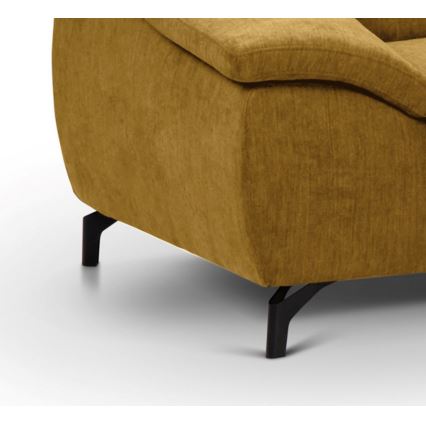 Suite lounge angolare pieghevole a forma di L con contenitore BRESCIA destra giallo