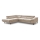 Suite lounge angolare pieghevole a forma di L con contenitore BRESCIA sinistra beige