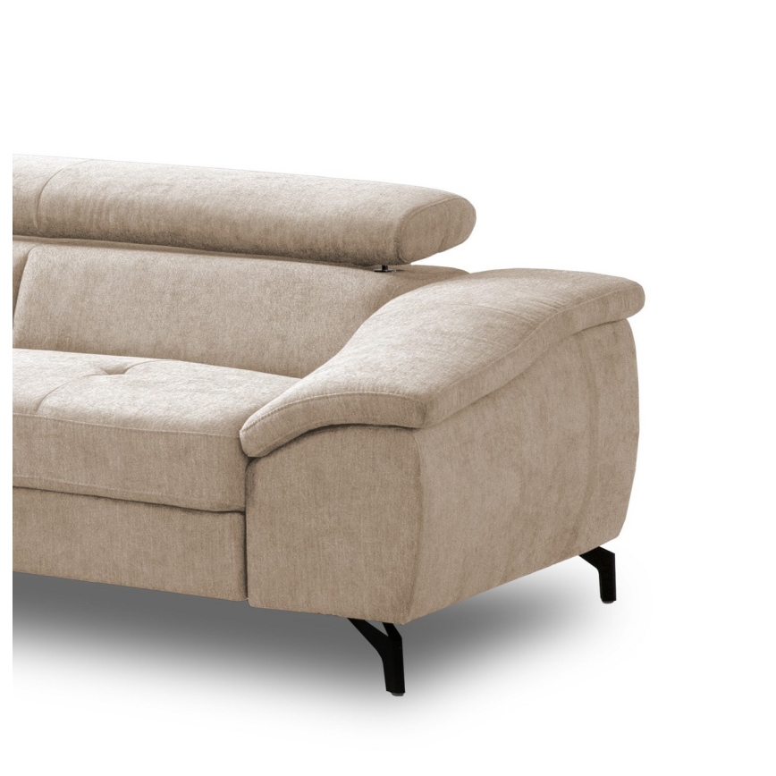 Suite lounge angolare pieghevole a forma di L con contenitore BRESCIA sinistra beige