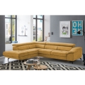 Suite lounge angolare pieghevole a forma di L con contenitore BRESCIA sinistra giallo