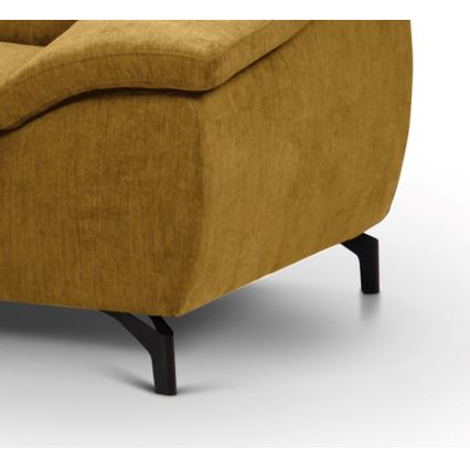 Suite lounge angolare pieghevole a forma di L con contenitore BRESCIA sinistra giallo