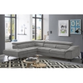 Suite lounge angolare pieghevole a forma di L con contenitore BRESCIA sinistra grigio