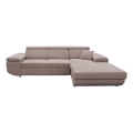 Suite lounge angolare pieghevole a forma di L con contenitore CASTELO destra rosa