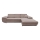Suite lounge angolare pieghevole a forma di L con contenitore CASTELO destra rosa