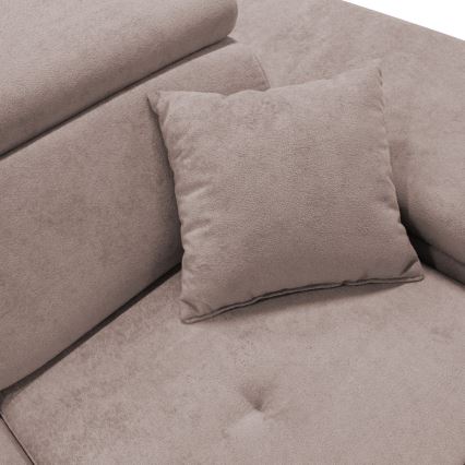 Suite lounge angolare pieghevole a forma di L con contenitore CASTELO sinistra rosa