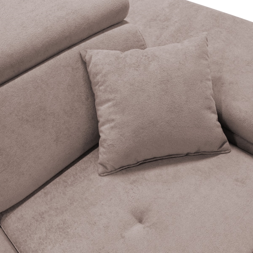 Suite lounge angolare pieghevole a forma di L con contenitore CASTELO sinistra rosa