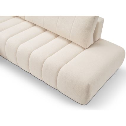 Suite lounge angolare pieghevole a forma di L con contenitore DESIO sinistra beige
