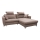 Suite lounge angolare pieghevole a forma di L con contenitore HORTA destra rosa