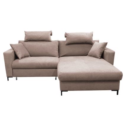 Suite lounge angolare pieghevole a forma di L con contenitore HORTA destra rosa