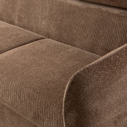 Suite lounge angolare pieghevole a L con contenitore BEJA beige destra