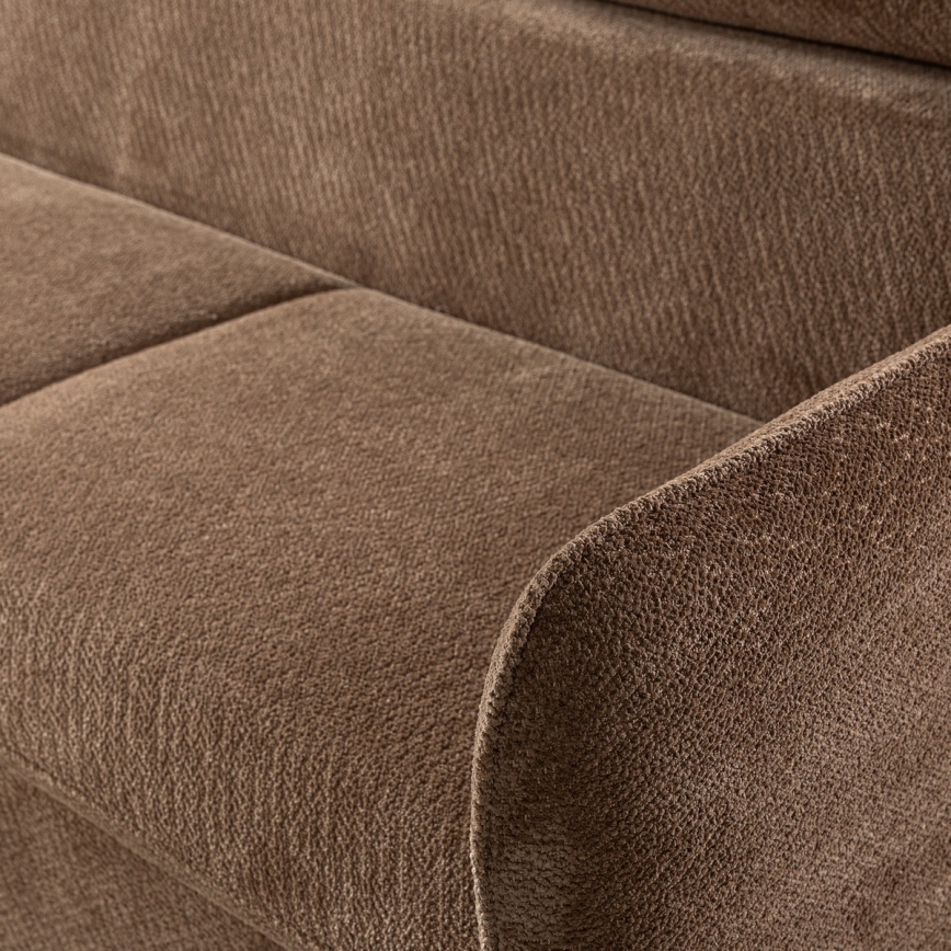 Suite lounge angolare pieghevole a L con contenitore BEJA beige destra