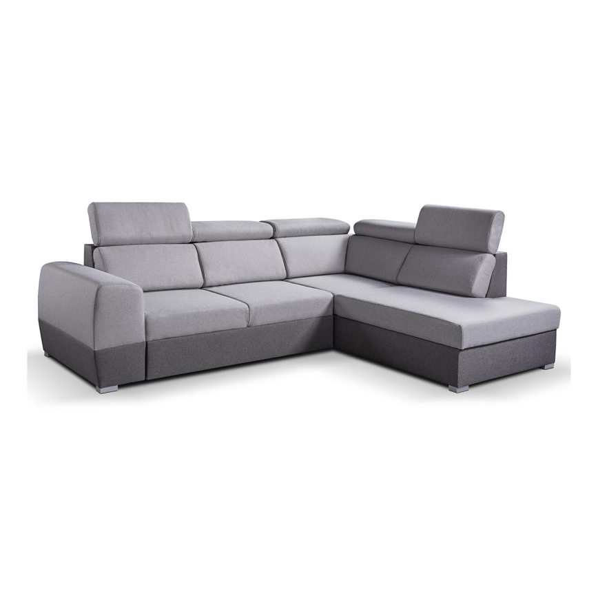 Suite lounge angolare pieghevole a L con contenitore MATRIX grigio destra